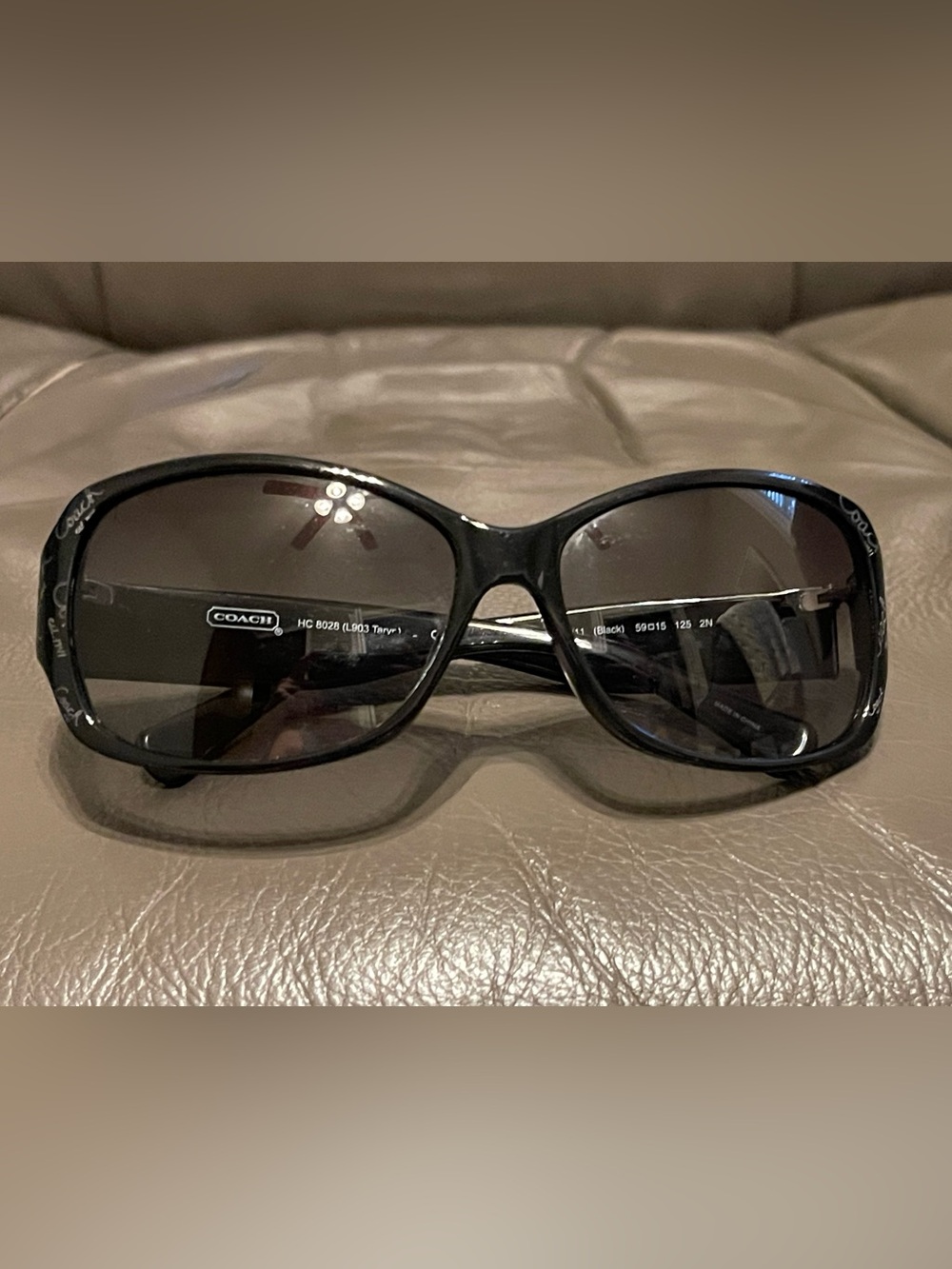 Coach Women's Black Oversized Sunglasses